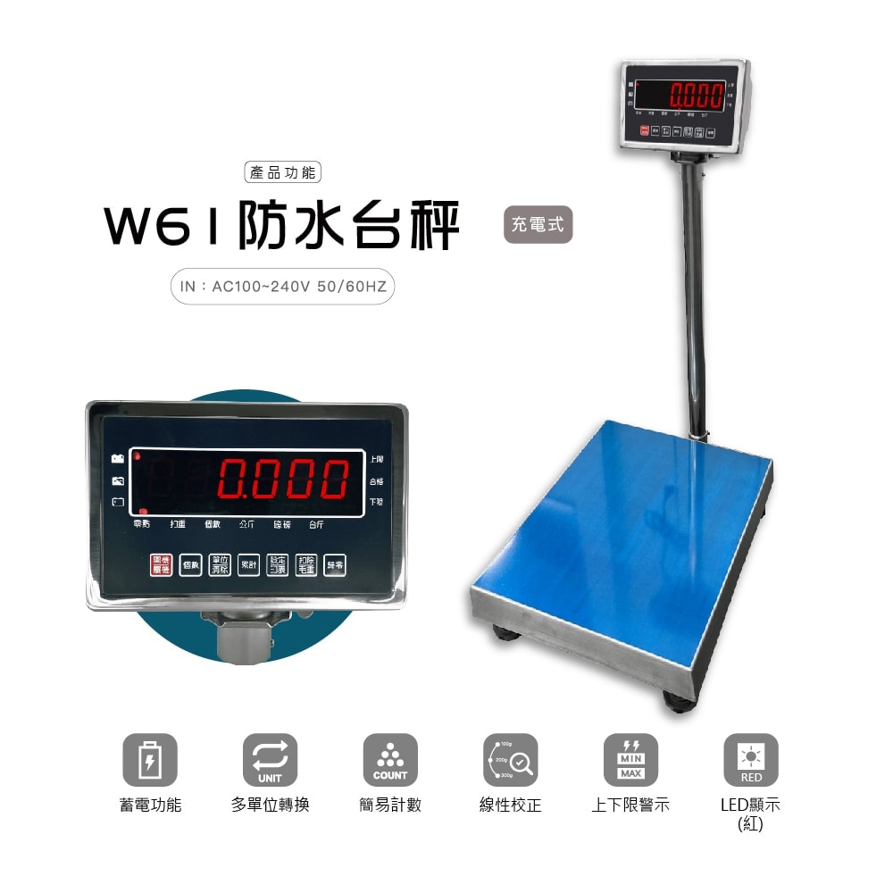 W61防水台秤 落地秤 | 沛禮國際Polit