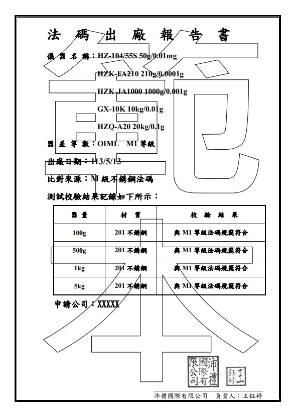 法碼新品出廠報告